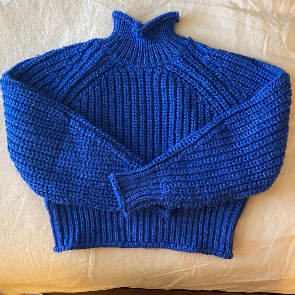 H&M Royal Blue Cowl Neck Sweater